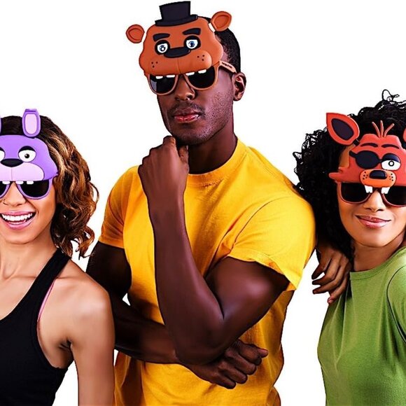 FNAF Freddy Fazbear Halloween Costume Mask Sunglasses Five Nights at Freddys New - Picture 3 of 11